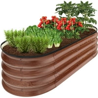Best Choice Products 4x2x1ft Outdoor Raised Metal Oval Garden Bed Deals