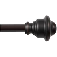 Deals on Kenney KN75242 Fast Fit Easy Install Finn Knob Window Curtain Rod