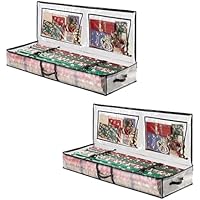 Deals on Veno 2-Pack Clear Wrapping Paper Organizer Storage Box