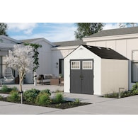 Suncast 8x10-ft Tremont White Gable Roof Plastic Resin Storage Shed Deals