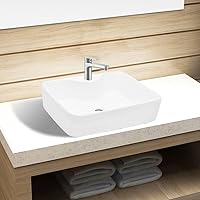 Deals on EDNRSOG Ceramic Bathroom Sink Basin with Faucet Hole