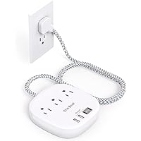 Deals on One Beat Flat Plug Power Strip 6ft Flat Extension Cord