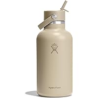 Hydro Flask Water Bottle, Wide Mouth Flex Straw Lid 64oz Deals