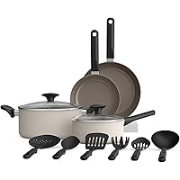 Deals on Bella 12 Piece Cookware Set w/ EverGood Ceramic Nonstick Coating