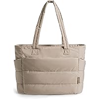 Deals on Bagsmart 20L 15x5.1-inch Puffer Tote Bag (Grayish Brown)