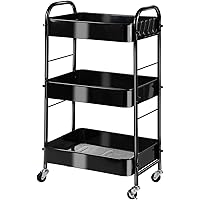 Deals on SUNLPH 3-Tier Rolling Utility Cart with Stopper Caster Wheels