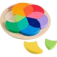 Fisher-Price Wood Preschool Toy Color Wheel Puzzle JFG12 Deals