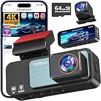 Deals on QzkBoeo 4K HDR WiFi 3.2-in Display Dash Cam w/1080p Rear Cam