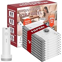 Oblong 9pk Vacuum Storage Bags with Portable Electric Pump Deals