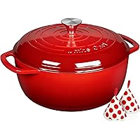 Deals on Umite Chef 6QT Enameled Cast Iron Dutch Oven with Lid