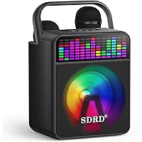 Deals on SDRD SD-512 Wireless Karaoke Machine Bluetooth Speaker w/ 2 Mics