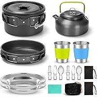 Deals on 15-Piece Odoland Camping Cookware Mess Kit