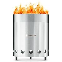 Deals on Campior 6-in Wood Burning Fire Pit Stove w/Removable Ash Pan