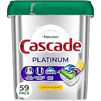 59ct Cascade Platinum Dishwasher Pods, Dishwasher Detergent, Lemon