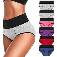 Eiggam Women Cotton High Waist Panties Full Coverage Underwear 6pk Deals