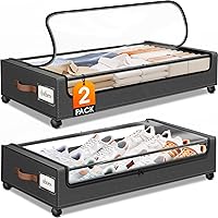 2pk SpaceHacks Under Bed Storage with Wheels Storage Containers Deals