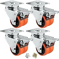 Deals on 4 Pack ASHGOOB 2inch Caster Wheels with Brake