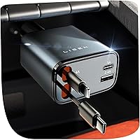 Lisen 4-in-1 69W Retractable Apple Lightning & USB-C Cable Car Charger Deals