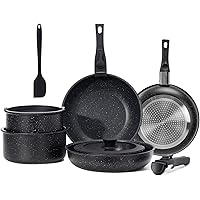 Deals on Sweetcrispy 12 pcs Nonstick Kitchen Induction Cookware Set