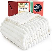 Deals on Bedsure GentleSoft White Throw Blanket for Couch 50x60-in