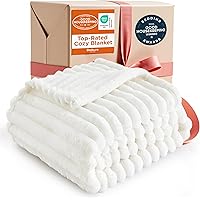 Deals on Bedsure GentleSoft White Throw Blanket for Couch 50x60-in