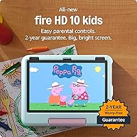 Amazon Fire HD 10 Kids 32GB 10.1-in 1080p Tablet w/Case, 1yr Kids+ Deals