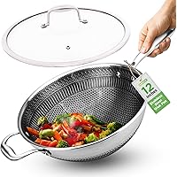 NutriChef 12-inch Stainless Steel Wok Deals