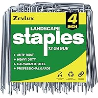 50-Pk Zevlux Landscape Staples Galvanized Garden Stakes 4-in Deals