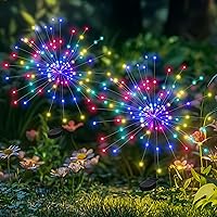Deals on 2-Pack PEVOROS Garden Decor Solar Lights Outdoor, 120LED