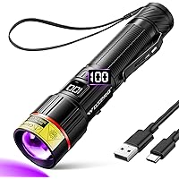 WdtPro 395nm UV USB-Rechargeable Zoomable Flashlight Deals