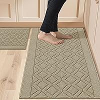 Deals on COSY HOMEER 48x20 Inch/30X20 Inch Kitchen Rug 2 Pieces