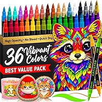 36-Pack Artistro Acrylic Paint Markers, Brush + Fine Tips Deals