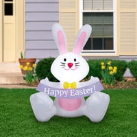 Way To Celebrate 42-in Happy Easter Bunny Airblown Yard Inflatable Deals