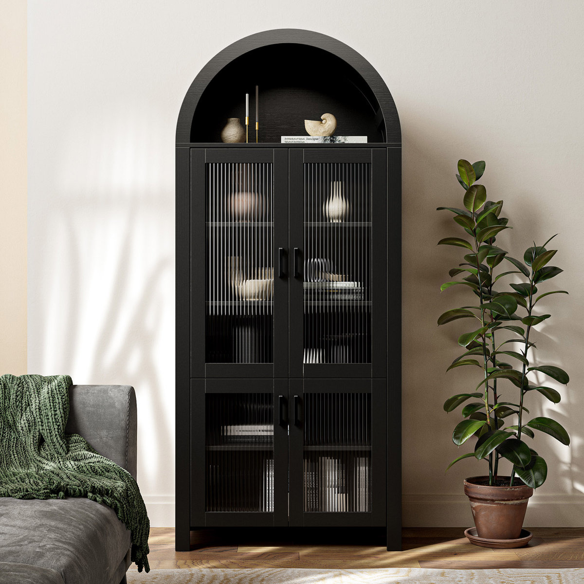 Winston Porter Arched Display Cabinet Deals