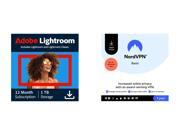Deals on Adobe Lightroom 1TB AI-assisted Photo Editor + NordVPN Basic