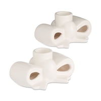 Stoneware Bow Taper Candle Holders 2 Count Deals