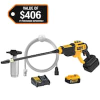 DeWalt 20V MAX 550 PSI 1.0GPM Battery Power Cleaner w/4 Nozzles, Battery Deals