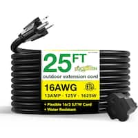GoGreen Power GG-13725BK 16/3 Heavy Duty Extension Cord 25ft Deals