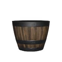 CHG Classic Home & Garden Reedley Medium Resin Wine Barrel Round Planter Deals