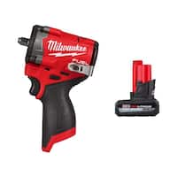 Milwaukee M12 Fuel 12V Stubby 3/8in Impact Wrench Kit w/5Ah Battery Deals