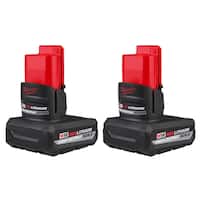 2-Pk Milwaukee M12 12V Lithium-Ion XC High Output 5 Ah Battery Deals