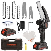 WuKeTin 4-in + 6-in Adjustable Cordless Mini Chainsaw Kit Deals