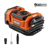 Ridgid 18V Dual Function Cordless Inflator w/2x Nozzles, 12V Power Cord Deals