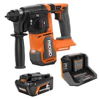 RIDGID 18V Lithium-Ion Cordless BL Rotary Hammer Drill Kit Deals
