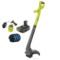 RYOBI ONE+ 18V 10 in. Cordless String Trimmer/Edger Kit w/3pk Spool Deals