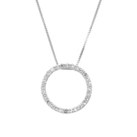 Deals on Brilliance Fine Jewelry 1/2ct Lab Grown Diamond Circle Pendant Necklace