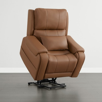CHITA Power Lift Genuine Leather Recliner Chair w/ Heat & Massage Deals